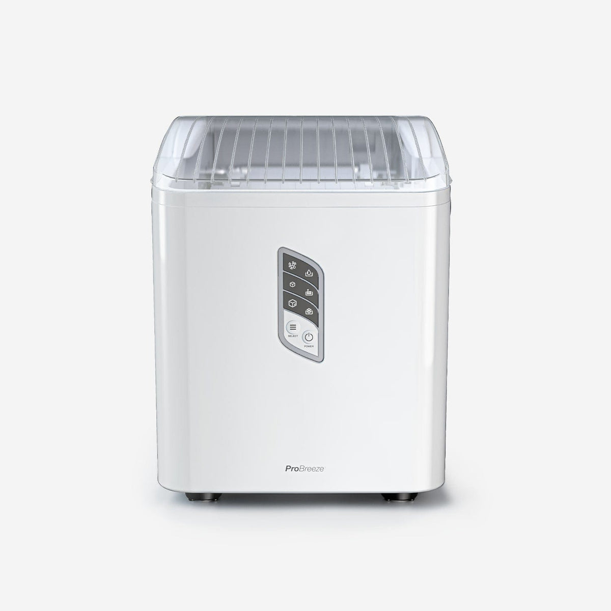 Countertop Ice Cube Maker - 2L Self-Cleaning Machine With 15kg Daily Output - White