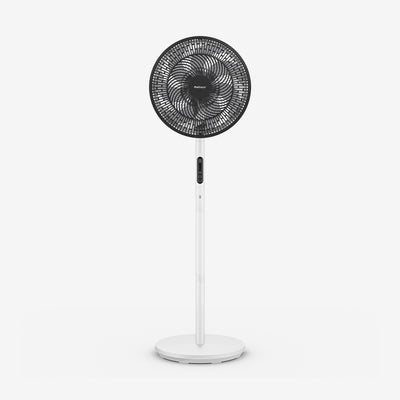 AirFlo™ Slim 43" Hybrid Pedestal Fan - Ultra- Quiet Air Circulator - White/Black
