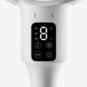 AirFlo™ 43" Hybrid Pedestal Fan - Ultra-Quiet Air Circulator - White/Black