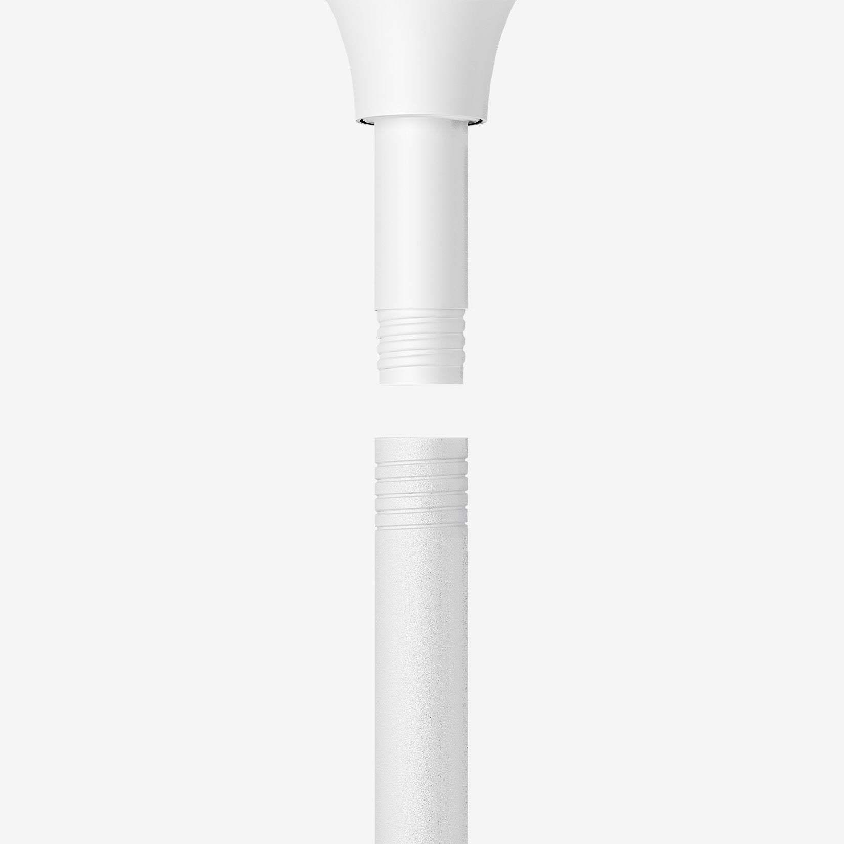 AirFlo™ 43" Hybrid Pedestal Fan - Ultra-Quiet Air Circulator - White/Black