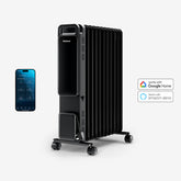 OmniWarm 2500W Oil Filled Radiator with Digital Display and Smart App Control - Black