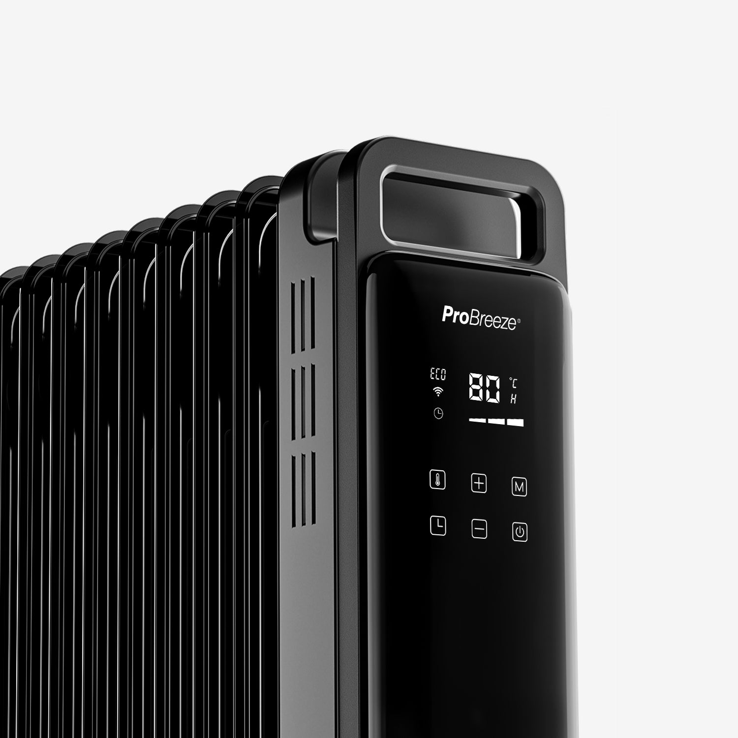 OmniWarm 2500W Oil Filled Radiator with Digital Display and Smart App Control - Black