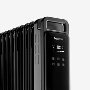 OmniWarm 2500W Oil Filled Radiator with Digital Display and Smart App Control - Black