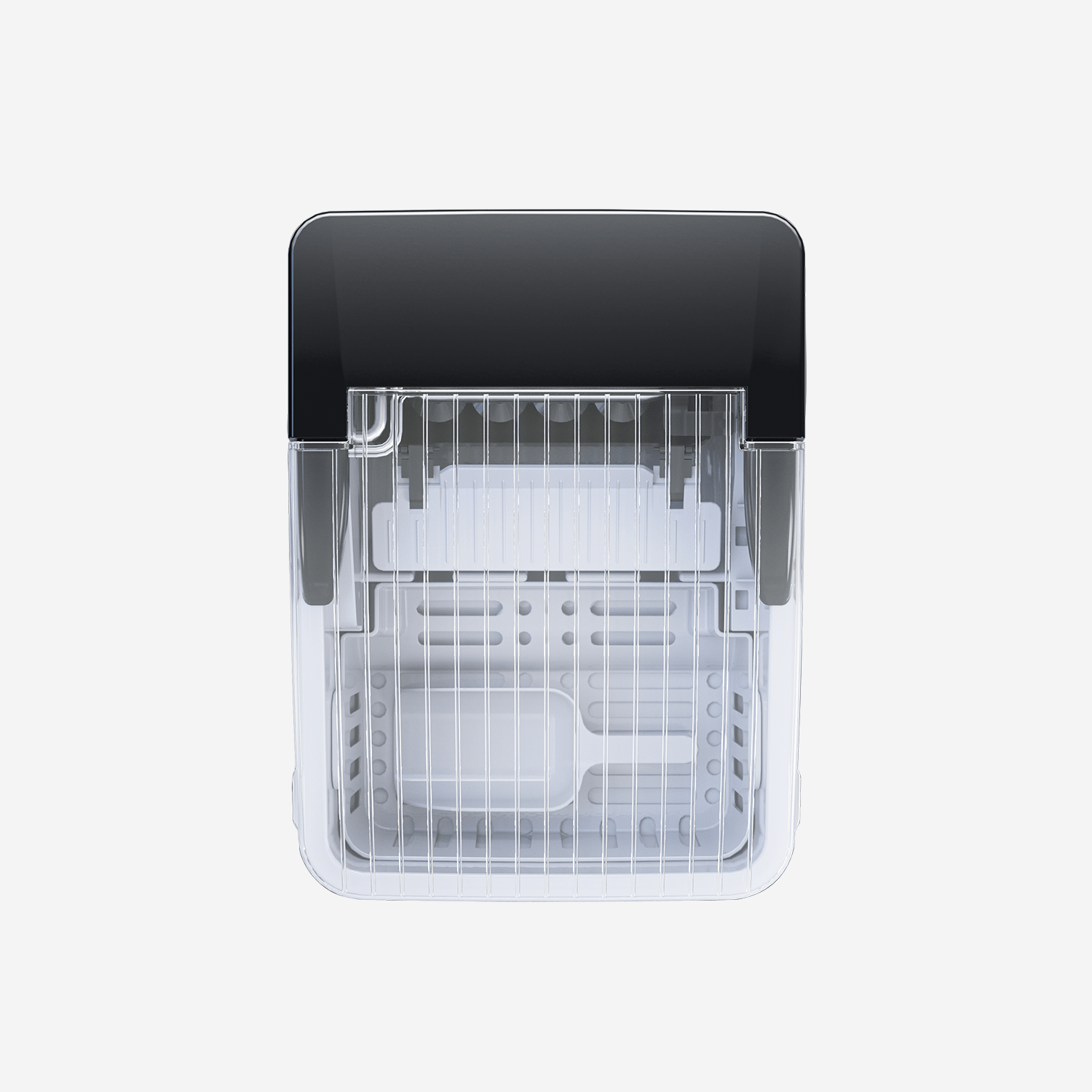 Countertop Ice Cube Maker - 2L Self-Cleaning Machine With 15kg Daily Output - Black
